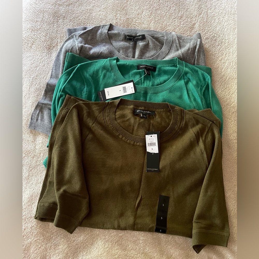 Banana Republic short sleeve sweaters